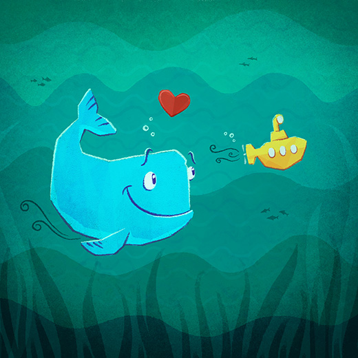 Whale and sub